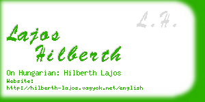 lajos hilberth business card